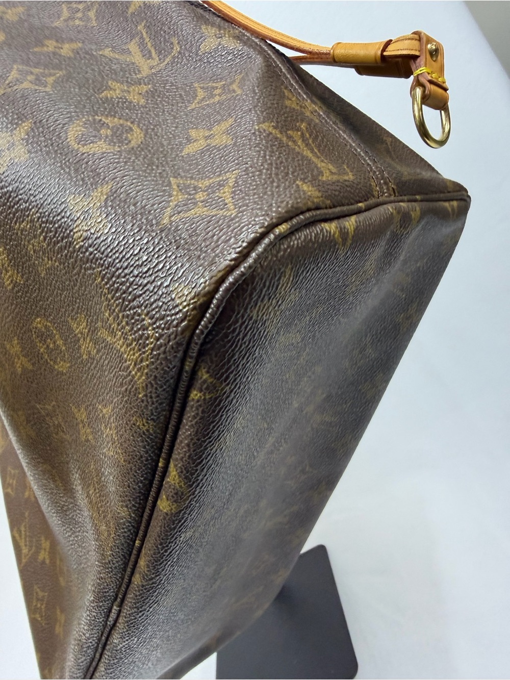 Louis Vuitton Monogram Neverfull MM Tote Bag Brown Vachetta Leather Authentic - Picture 8 of 16
